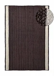 Tapete de juta - Senaki (taupe escuro/branco)