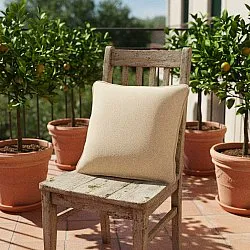 Capa de Almofada - Denisa Fishbone (bege/branco)