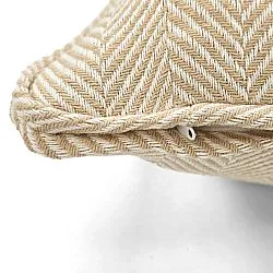 Capa de Almofada - Denisa Fishbone (bege/branco)