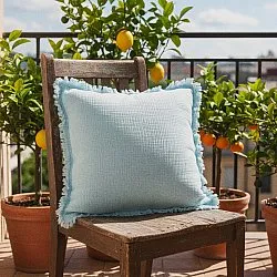 Capa de Almofada - Dorena (azul claro)