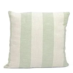 Capa de Almofada - Kora stripe cotton cushion cover (creme/verde claro)
