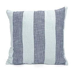Capa de Almofada - Kora stripe cotton cushion cover (azul marinho/azul claro)