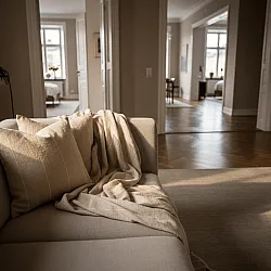 Capa de Almofada - Martina Stripe (bege/branco)