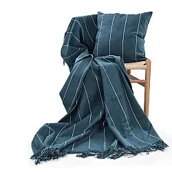 Capa de Almofada - Martina Stripe (azul/branco)