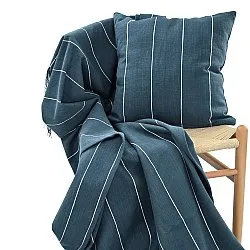 Capa de Almofada - Martina Stripe (azul/branco)