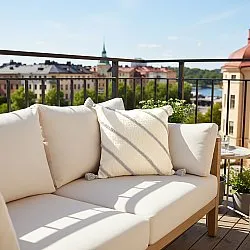 Capa de Almofada - Montreux (off white/cinza)