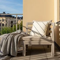 Capa de Almofada - Montreux (off white/cinza)