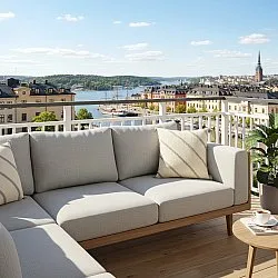 Capa de Almofada - Montreux (off white/cinza)