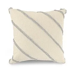 Capa de Almofada - Montreux (off white/cinza)