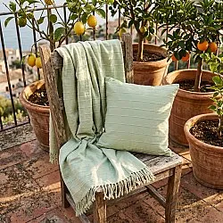 Capa de Almofada - Nalani cotton cushion cover (verde claro)