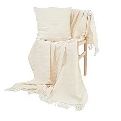 Cobertores - Nalani cotton throw (creme)