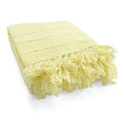 Cobertores - Nalani cotton throw (amarelo claro)