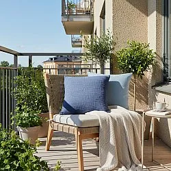 Capa de Almofada - Vanja (azul escuro)