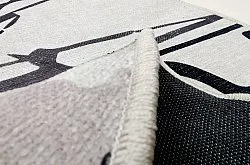 Tapete redondo - Lawrance (cinza/branco)