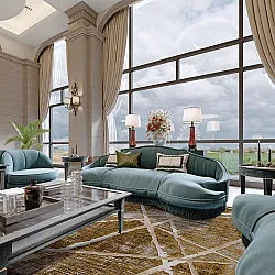 Tapete Wilton - Lagos (marrom)