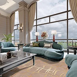 Tapete Wilton - Lorenzo (marrom/dourado)