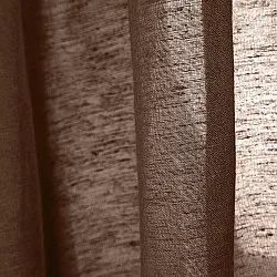 Cortinas Pack de 2 - Cortina mistura de linho Lumira (marrom escuro)