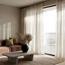 Cortinas Pack de 2 - Cortina mistura de linho Lumira (creme)