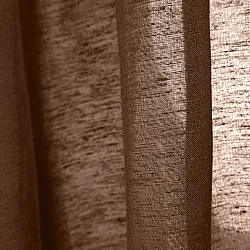 Cortinas Pack de 2 - Cortina mistura de linho Lumira (marrom escuro)