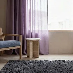 Cortinas Pack de 2 - Cortina mistura de linho Lumira (roxo)