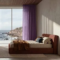 Cortinas Pack de 2 - Cortina mistura de linho Lumira (roxo)