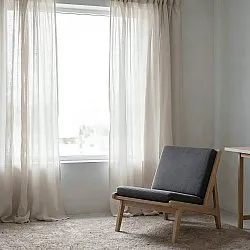 Cortinas Pack de 2 - Cortina mistura de linho Lumira (branco)