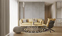 Tapete redondo - Marineo (marrom/verde)