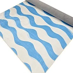 Tapete Wilton - Marsala (azul/branco)