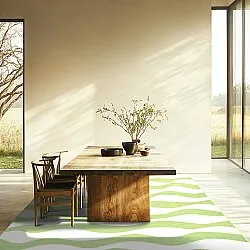 Tapete Wilton - Marsala (verde/branco)