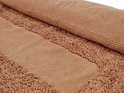 Tapete redondo - Alexa Natural Cotton Shaggy (terracota)