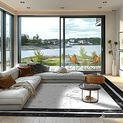 Tapete Wilton - Amaliada (preto/branco)