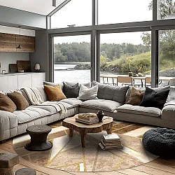 Tapete redondo - Amasra (bege)