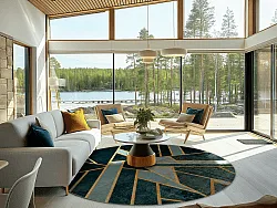 Tapete redondo- Amasra (verde)