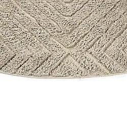 Tapete redondo - Amberley Natural Cotton Shaggy (bež)