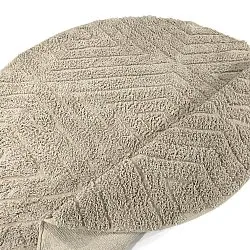 Tapete redondo - Amberley Natural Cotton Shaggy (bež)