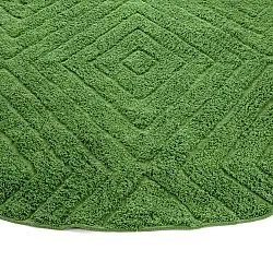 Tapete redondo - Amberley Natural Cotton Shaggy (zelena)