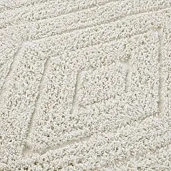 Tapete redondo - Amberley Natural Cotton Shaggy (umazano bela)