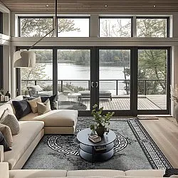 Tapete Wilton - Amer (preto/branco)