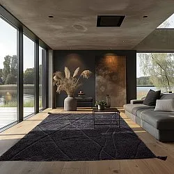 Tapetes felpudos - Andrea Natural Cotton Shaggy (preto)