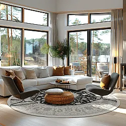 Tapete redondo - Arabella (preto)