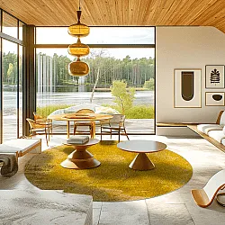 Tapete redondo - Arbus (dourado)