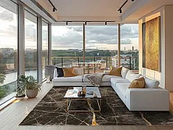 Tapete Wilton - Aris (preto/dourado)