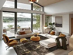 Tapete Wilton - Aris (preto/dourado)