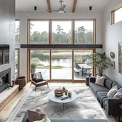 Tapete Wilton - Attika (cinza/branco)