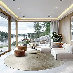 Tapete redondo - Aurelia (bege)