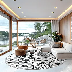 Tapete redondo - Avent (bege/preto)