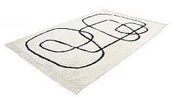 Tapetes felpudos - Bavello Natural Cotton Shaggy (offwhite/preto)