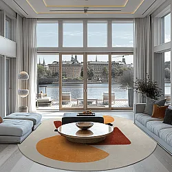 Tapete redondo - Beira (multicolorido)