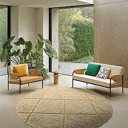 Tapete redondo - Bellevue Natural Cotton Shaggy (bež/rjava)