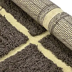 Tapete redondo - Bellevue Natural Cotton Shaggy (rjava/rumena)